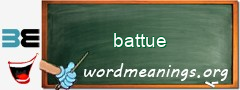 WordMeaning blackboard for battue